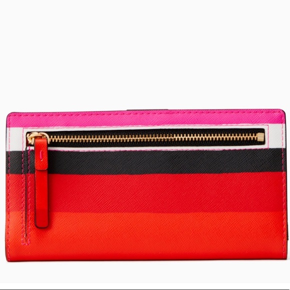 Kate Spade Limited Edition Discontinued Laurel Way Bonita Stripe Stacy Wallet. - Picture 2 of 6